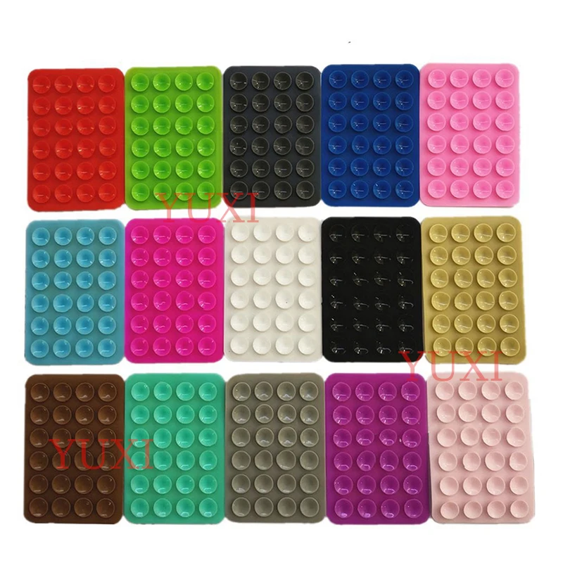 YUXI 1 قطعة جراب هاتف شفط من السيليكون جبل عدم الانزلاق لزجة قبضة الهاتف للهاتف المحمول حامل قبضة قوي لصور السيلفي ومقاطع الفيديو - الصورة 3