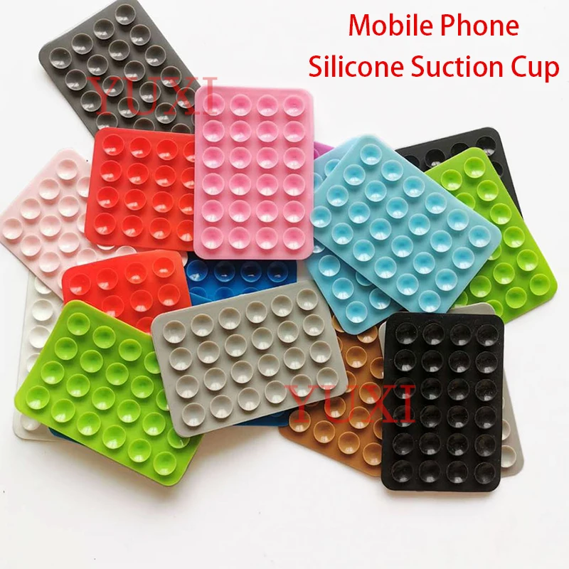 YUXI 1 قطعة جراب هاتف شفط من السيليكون جبل عدم الانزلاق لزجة قبضة الهاتف للهاتف المحمول حامل قبضة قوي لصور السيلفي ومقاطع الفيديو